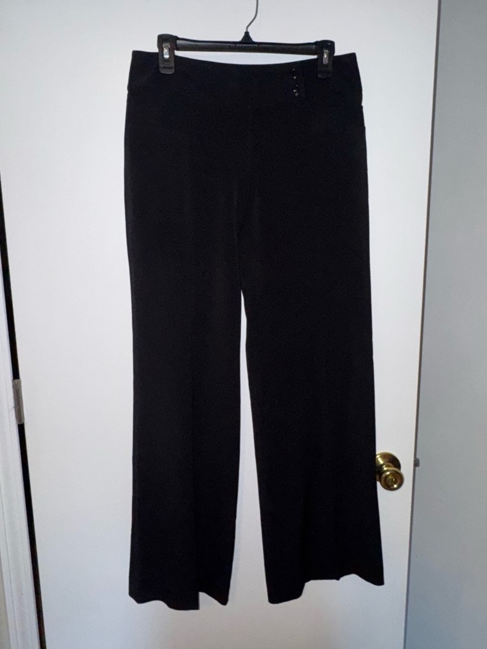 Rafaella Black Wide-Leg Women's Pants